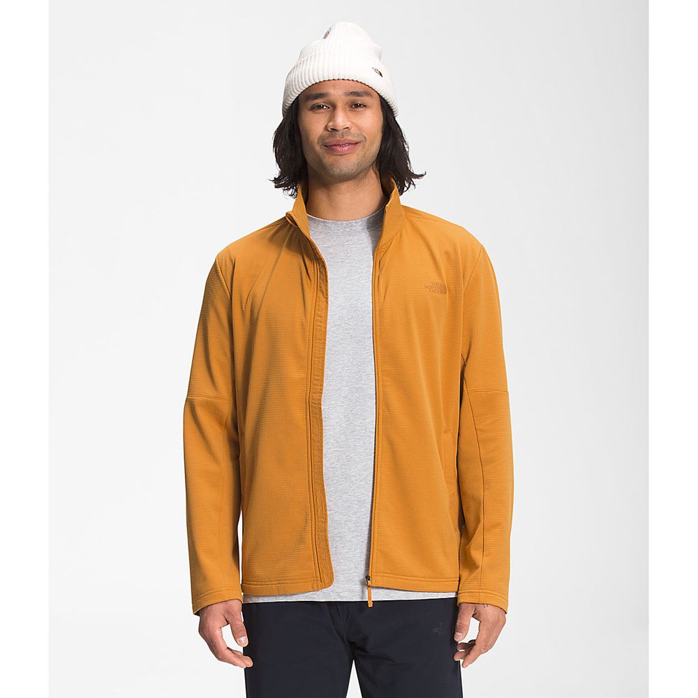 The North Face Fleece Full Zip Mens Australia - The North Face Wayroute Yellow (AKX-983170)